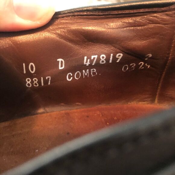 ALLEN EDMONDS BERWICK WINGTIP Tassle SLIP ON LEATHER LOAFER SHOE 10D - Picture 8 of 13